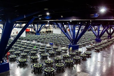 Levy Convention Centers prepared and served 18,587 meals on site for more than 1,800 tables.