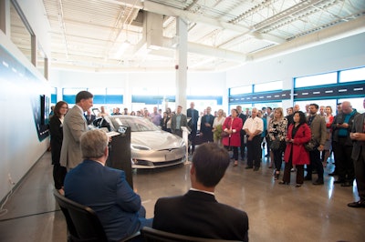 Speech at networking event in EV Showroom
