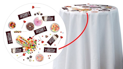 These custom-printed tablecloths look good enough to eat.