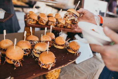 Denver’s Urban Farmer served up fully-loaded pulled pork sliders at the festival's Colorado Fare event.