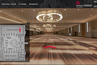 The high-resolution tour of the Atlanta Marriott Marquis covers everything from the front door to 164,000 square feet of the meeting space.