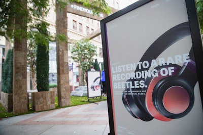 Advertising for the pop-up included clever sayings like, “listen to rock. Like, an actual rock” and “listen to a rare recording of beetles.”