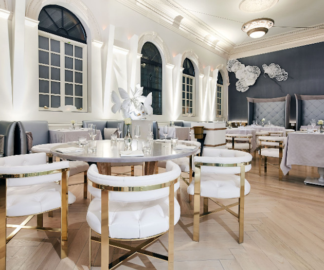 The main dining room of Don Alfonso 1890 Toronto.