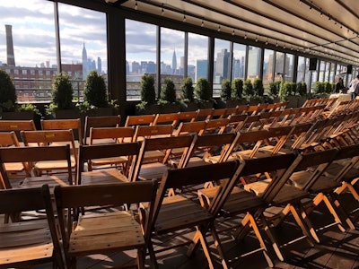 All inclusive temperature controlled rooftop space ready for meetings, screenings, and product launches