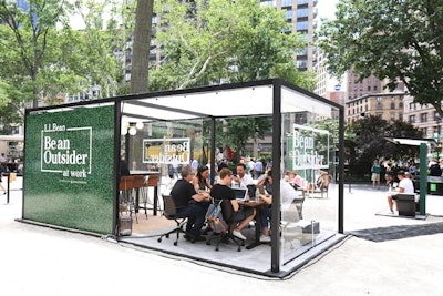 Entire work teams could book a shaded, open-air conference room for meetings. 'What's interesting is the idea of being outside. It's super helpful for creativity, it helps memory, and you're more expansive in your thinking,' said workplace strategy expert Lee Stringer, who consulted on the project.