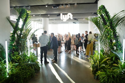 The event took place August 22 at the Glasshouses in New York. Lyft's logo was hung from the ceiling of the space, where guests enjoyed pre-panel cocktails and passed bites.