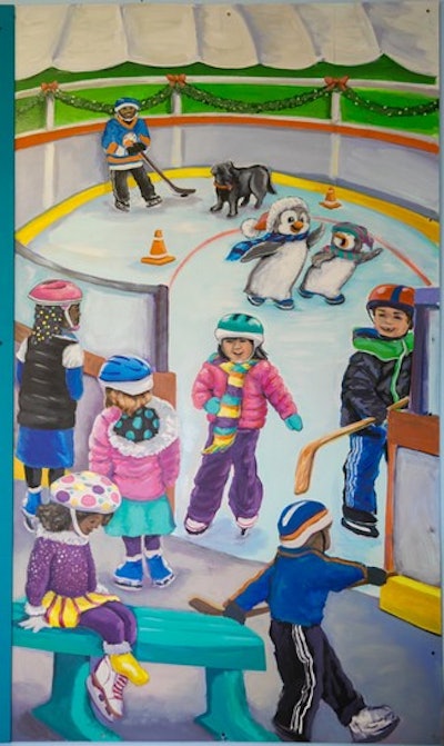 Ice Skating Mural for Pediatric Patients