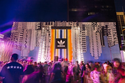By the end of the evening, the crowdsourced mural offered a larger-than-life, colorful focal point for the event.