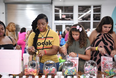 Other food stations included a D.I.Y. popcorn bar and a candy kabob station, with gummies provided by Trolli.