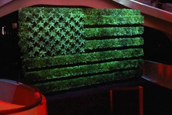 At Tommy Hilfiger’s 25th anniversary party, held in New York in September 2010, designer Raúl Àvila created a 10- by 24-foot topiary in the shape of an American flag. The flag is a central element to the Tommy Hilfiger vernacular, and the topiaries were a dominant element throughout the event.