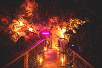 A unique experience included partying in a cave at Grotto Bay Beach Resort, with performances by Blocboy JB, Siobhan Bell, Jay Rock, and Brittany Skye. The cave was once a nightclub but is currently a spa, and the team transformed the space specifically for Revolve.