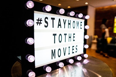 The event's hashtag was displayed in a marquee table centerpiece.