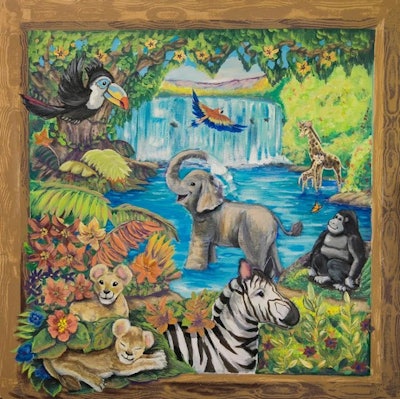 Jungle Scene Mural for Pediatric Patients