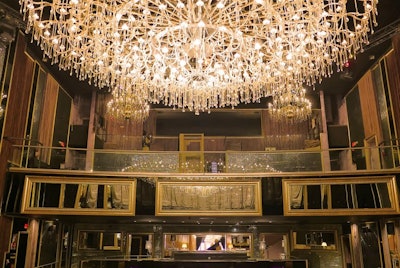 Theater's Main Room with Chandeliers