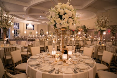 Wedding set-up in the Crystal Ballroom