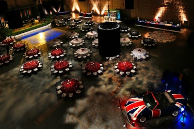 An overview of a party layout on a soundstage shows how we can make the most of the space.