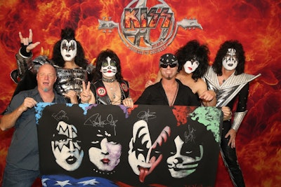 Original painting signed by the band KISS for charity.