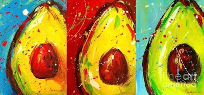 Art-ocado - Paint avo-related art to brighten any wall at home or in the office or wear it as a T-shirt.