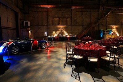 A red, white and blue color palette for this birthday event stood for many things important to honoree -- England’s flag, the United States and New York all rolled into a patriotic theme on one of our soundstages.