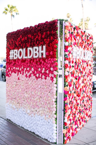 Guests could take three different photos in the same spot. The #BOLDBH hashtag was, of course, prominently displayed on each side.