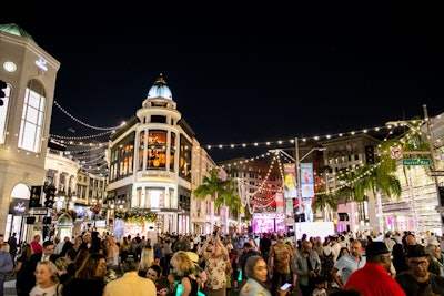 The BOLD campaign shut down the 200 and 300 blocks of Rodeo Drive to traffic for weekend nights in August, allowing tourists and locals alike to browse the stores and enjoy live entertainment, food trucks, and photo ops.