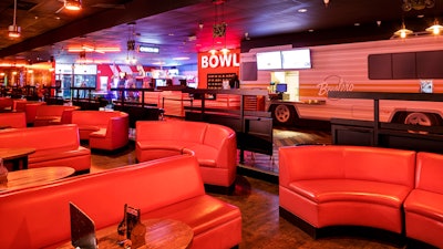 Perfect for Parties: soft lounge seating on every lane.