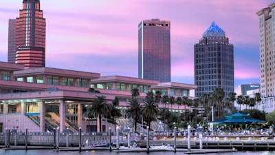 Tampa Convention Center Downtown at Night