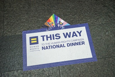 Signage around the Walter E. Washington Convention Center—even on the floor—directed guests toward the gala.