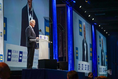 Former Vice President Joe Biden headlined the HRC National Dinner.