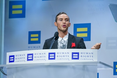 The evening's presentation included remarks from figure skater and Olympic bronze medalist Adam Rippon.