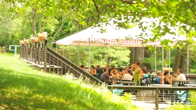 Outside dining at Menla