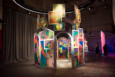 “In Light of You,” a stained glass-inspired installation in collaboration with José A. Roda, “celebrates the light that lives inside every one of us and the power this has to illuminate our world as a brighter, more colorful place.”