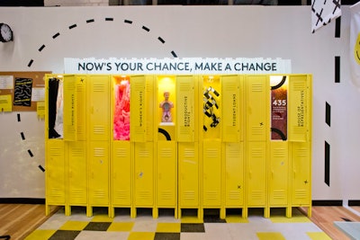 “Ace the Midterms' was created in collaboration with actress and activist Yara Shahidi and her eighteenx18 initiative and featured a high school-inspired look with lockers, bleachers, and voting booths.