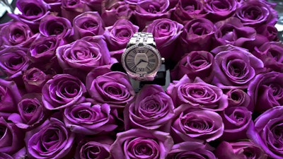 Purple roses - brand decoration
