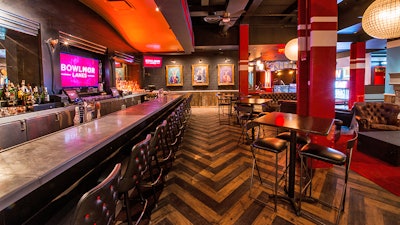 The Uptown Bar & Lounge at Bowlmor Times Square.