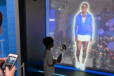 The financial services company entered its 25th year of partnership with the U.S.T.A. this year and held its annual U.S. Open fan experience. The interactive gaming experience Super Rally incorporated augmented reality to let fans play tennis both digitally and physically. After getting a tutorial on how to play by Venus Williams, fans used a custom-designed 3-D printed racket to hit virtual tennis balls against physical targets.