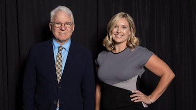 AAE Account Executive Katie Miller brings Comedian, Actor & Musician Steve Martin to Lake Michigan College.