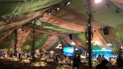 Tent Install With Textured Lighting And Video