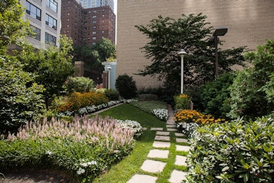 A bright upper west side garden for a residential building