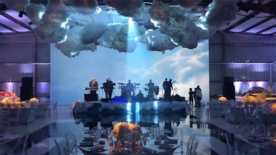 Custom Large Video Back Wall Stage Lighting And Scenic Clouds