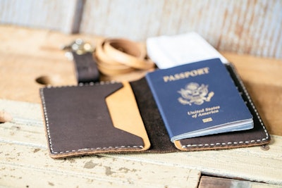 Emboss your logo on handcrafted leather passport holders for your next event