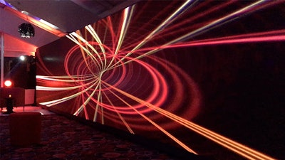 Custom Wide Video Screen And Event Lighting