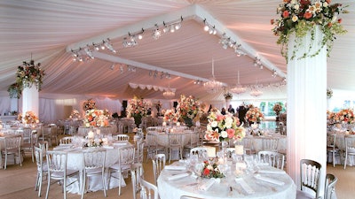 Full Fabric Tent Ceiling With Lighting