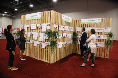 The 2018 show's overall theme was 'legacy,' and many discussions revolved around the impact event planners can have on the world. A 'legacy wall' on the show floor asked attendees to write down what their legacy will be.