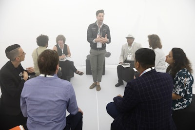 C2 also brought this idea to life in its Cloud Lab, a fog-filled igloo on the show floor. The space was designed to transport attendees into a surreal world where they could clear their minds and heighten their learning.