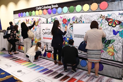 Smart Monday, a pre-IMEX day of education sponsored by M.P.I., emphasized the need for experiential components with a carnival theme this year. The day featured out-of-the-box meeting breaks, like a larger-than-life coloring book and a session with therapy dogs.
