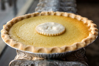 Buttermilk pie with a filling that’s a cross between a chess pie and a custard, by Buttermilk Sky Pies in Frisco, Texas