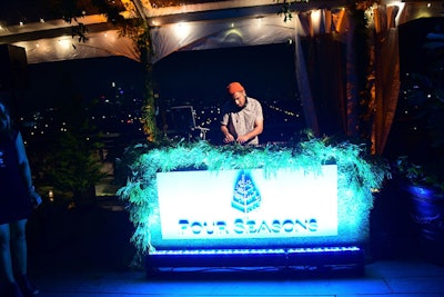 The DJ booth featured Four Seasons branding and was encircled in greenery. Local Philly favorite DJ Jazzy Jeff closed out the night.