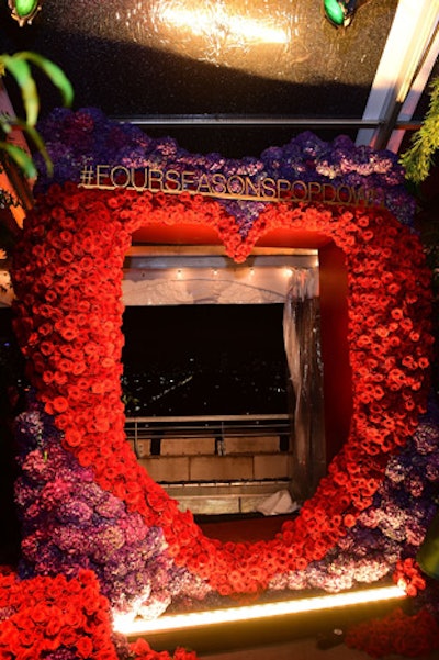 Another lavish floral installation provided an Instagrammable moment at the party.