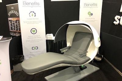 Restworks allows attendees and workers to rest and nap at conferences, trade shows, and meetings through its EnergyPods. The company points out a brief nap during the day has been proven to improve alertness, learning, creativity, and mood. The pods include noise-canceling headphones, a timer (for 20 minutes of rest), music, and a privacy visor. The Pod Pair package includes two EnergyPods that are available for purchase for $23,999; a yearly rental costs $895 per month.